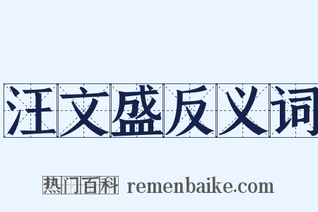 汪文盛反义词是什么意思的图片